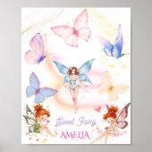 Schmetterling Magischer Feen Garten Kinder Poster (Vorne)
