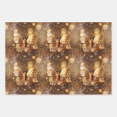 Schmetterling magisches verzaubertes Muster Gold n Geschenkpapier Set (Vorderseite 3)