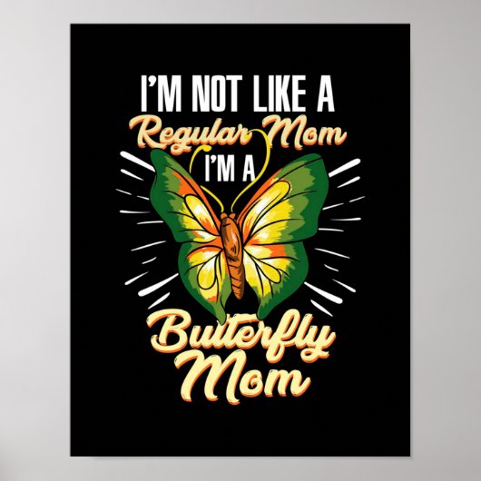 Schmetterling-Mama-Geschenk, Mama Geburtstagsgesch Poster (Vorne)