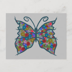 Schmetterling - Mandala. "Behalt Erstellen" - Aufl Postkarte