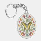 Schmetterling Mandala Schlüsselanhänger (Vorderseite links)