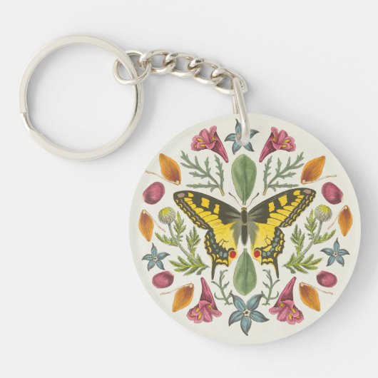 Schmetterling Mandala Schlüsselanhänger (Vorderseite)