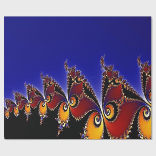 Schmetterling Mandelbrot Fraktal Geschenkpapier (Flach)