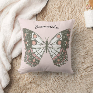 Schmetterling Mariposa & individueller Name auf za Kissen