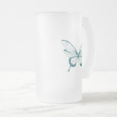 Schmetterling Mattglas Bierglas (VorderseiteRechts)