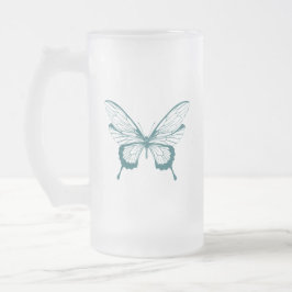 Schmetterling Mattglas Bierglas