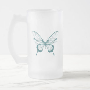 Schmetterling Mattglas Bierglas