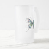 Schmetterling Mattglas Bierglas (VorderseiteRechts)