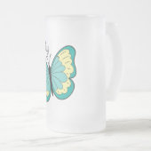 Schmetterling Mattglas Bierglas (VorderseiteRechts)