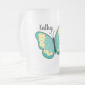 Schmetterling Mattglas Bierglas (Vorderseite Links)