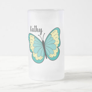 Schmetterling Mattglas Bierglas