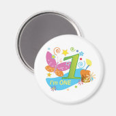 Schmetterling: Mein erster Geburtstag Magnet (Vorderseite/Rückseite)