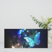 Schmetterling Menükarte (Stehend Vorderseite)