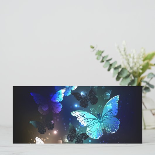 Schmetterling Menükarte (Stehend Vorderseite)