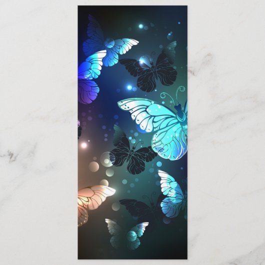 Schmetterling Menükarte (Vorderseite)