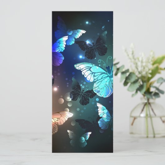 Schmetterling Menükarte (Stehend Vorderseite)