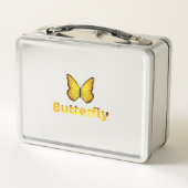 Schmetterling Metall Brotdose (Rückseite)