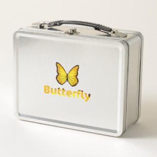 Schmetterling Metall Brotdose