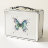 Schmetterling Metall Brotdose (Rückseite)