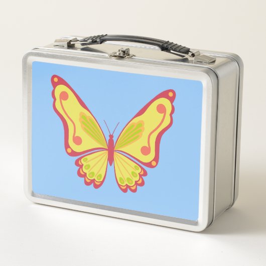 Schmetterling Metall Brotdose (Vorderseite)
