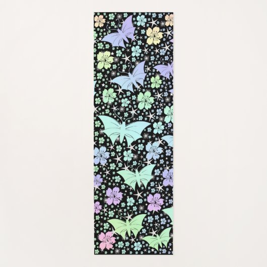 Schmetterling, Metall, Dekoration, Design, Hinterg Yogamatte (Vorderseite)