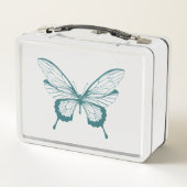 Schmetterling Metall Lunchbox (Rückseite)