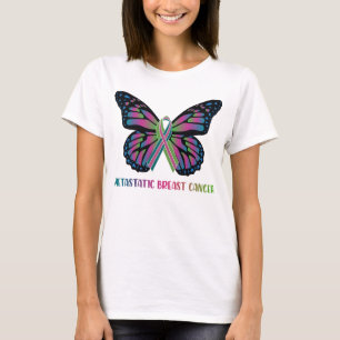 Schmetterling metastasierender Brustkrebs-Krieger T-Shirt