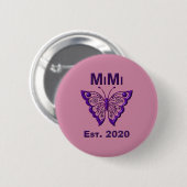 Schmetterling Mimi "Est 2020" Button (Vorne & Hinten)