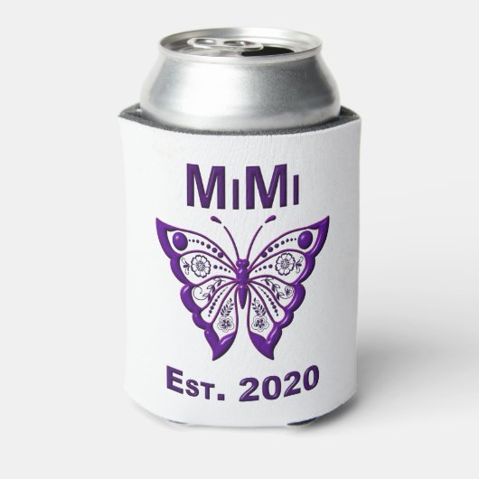 Schmetterling Mimi "Est 2020" Dosenkühler (Kanne Rückseite)