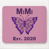 Schmetterling Mimi "Est 2020" Mousepad (Vorne)