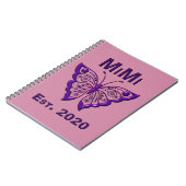 Schmetterling Mimi "Est 2020" Notizblock (Linke Seite)
