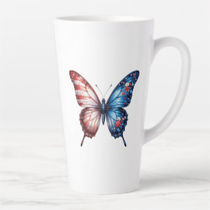 Schmetterling mit amerikanischer Flagge Milchtasse