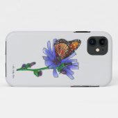 Schmetterling mit blauer Blume Case-Mate iPhone Hülle (Rückseite (Horizontal))