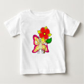 Schmetterling mit Blume Baby T-shirt (Vorderseite)