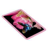 Schmetterling mit Blume Foto Magnet (Rechte Seite)