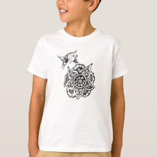 Schmetterling mit Blume (Henna) T-Shirt