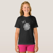 Schmetterling mit Blume(Henna)(weiß) T-Shirt (Vorne ganz)