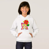 Schmetterling mit Blume Hoodie (Vorne ganz)