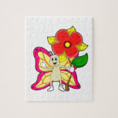 Schmetterling mit Blume Puzzle (Vertikal)