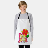 Schmetterling mit Blume Schürze (Getragen)