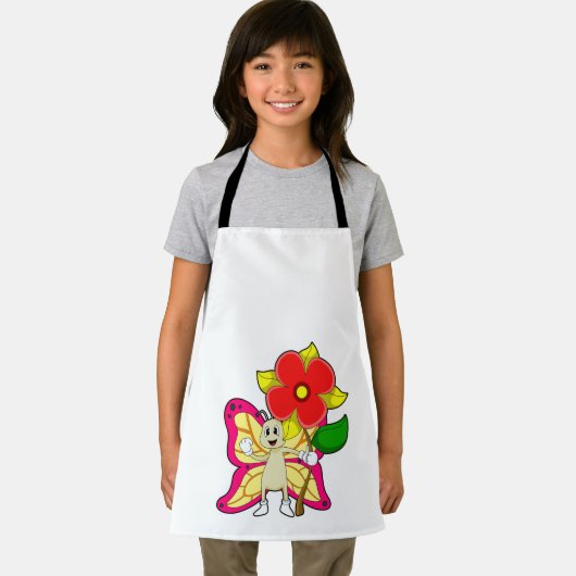 Schmetterling mit Blume Schürze (Insitu)