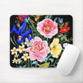 Schmetterling mit Blumen Mousepad (Mit Mouse)
