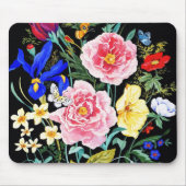 Schmetterling mit Blumen Mousepad (Vorne)