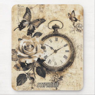 Schmetterling mit Braunem Botanischen Kompass der Mousepad
