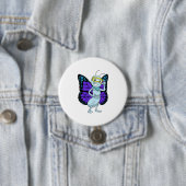 Schmetterling mit Brille Button (Beispiel)