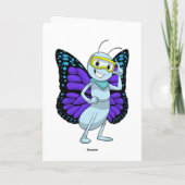 Schmetterling mit Brille Karte (Rückseite)