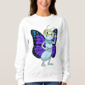 Schmetterling mit Brille Sweatshirt (Vorderseite)