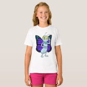Schmetterling mit Brille T-Shirt (Vorne ganz)