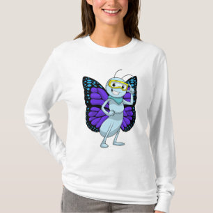 Schmetterling mit Brille T-Shirt