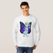 Schmetterling mit Brille T-Shirt (Vorne ganz)